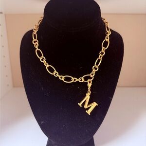 Ben-Amun
Link Brass Chain Necklace with M Initial Charm